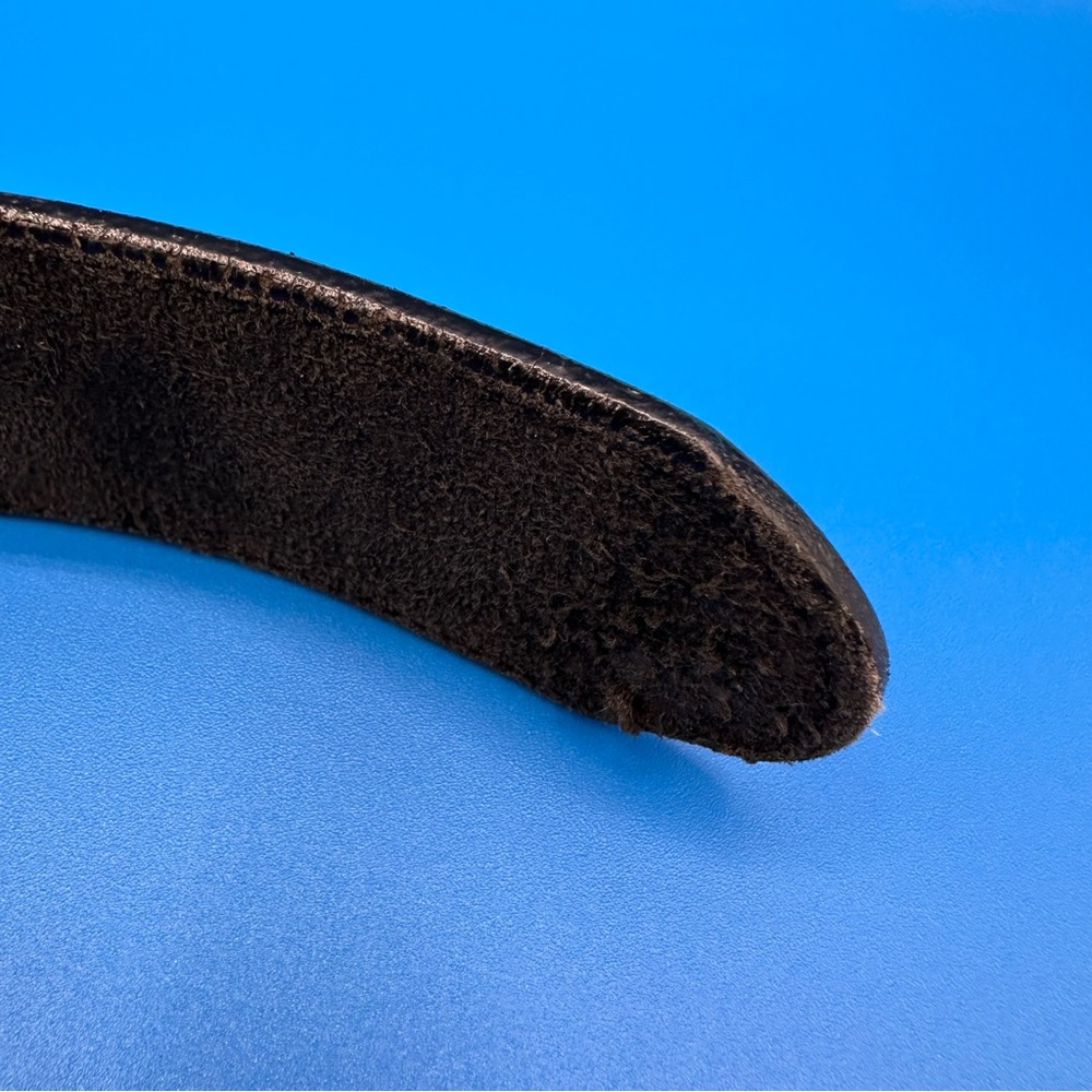 Brighton Vintage Black Leather Concho Belt – Silver Tone, 7 Conchos, Size Medium - Picture 7 of 14